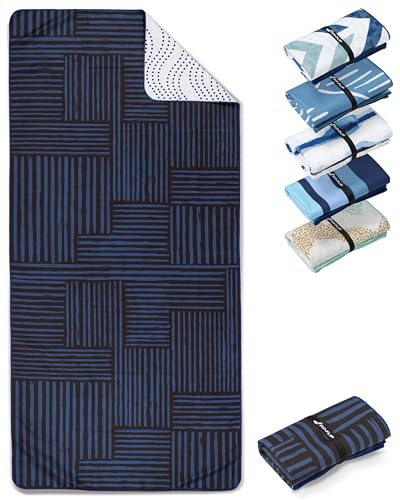 Fit-Flip Strandtuch XXL Mikrofaser leicht und schnelltrocknend | Stairs 200x90cm, Strandhandtuch, 100% recycelt, Badetuch groß, Reisehandtuch