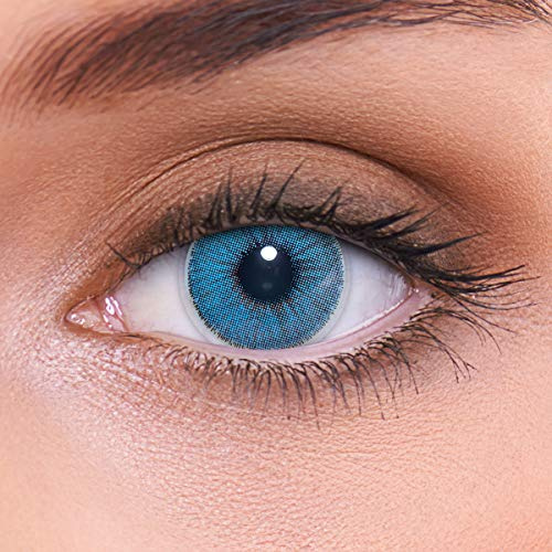 LENZOTICA Natural Sapphire Blau, -4.50 Dioptrien, DIA 14.00, Monatslinsen, 2 Stück (1 Paar