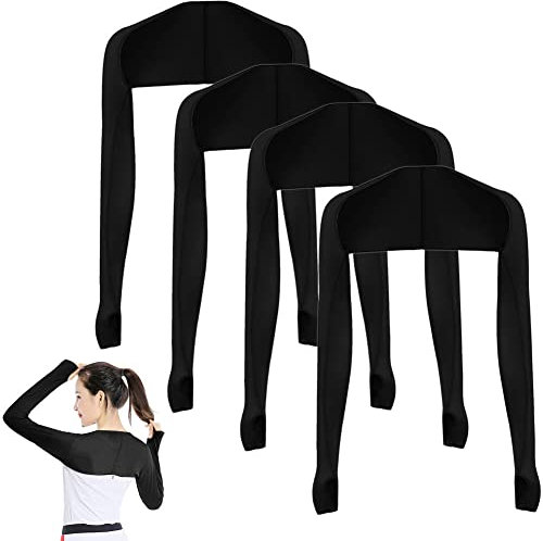 Surakey Armstulpen Damen 4 Stück UV-Schutz Bolero Damen Sonnenschutz Kühlender Schal Armmanschette Fingerlöcher Arm Kühlschal Wrap Golf Kühlung Schal Armmanschette Schultertuch Damen