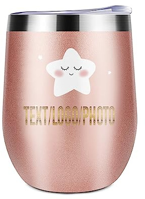 Miujonvy Verre De Vin Sans Pied Votre Personnalisé Image Double Paroi Sous Vide En Acier Inoxydable Voyage Tumbler Pour Coffeegolden
