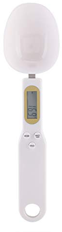 Balanza Digital Cuchara - 500g/0.1g LCD Medición Electrónica, Balanza Electrónica de Alimentos para Café, Té, Harina, Aceite, Hornear, Balanza de Acero Inoxidable para Medir Alimentos, Balanza Pequeña