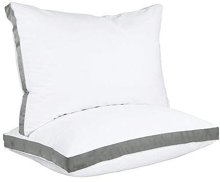 SRGDRR Ropa de Cama Almohadas para Dormir tamaño Queen,Juego de 2 Calidad de Hotel de refrigeración Almohada Reforzada para Dormir de Espalda de estómago o de Lado,42 * 65cm