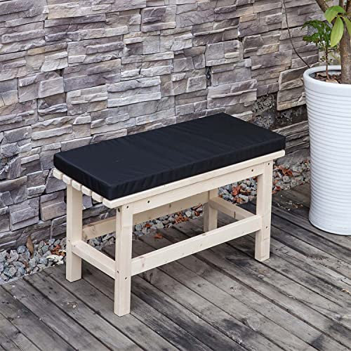 Dancmiu Wasserdichtes Bankkissen für drinnen und draußen, Gartenmöbel, Schaukel, 2-/3-Sitzer, Terrassenschaukel, Hängematte, Sitz, Zuhause, Couch, Erkerfenster, Sofa, Ersatz-Schaumstoff-Pad (Schwarz,