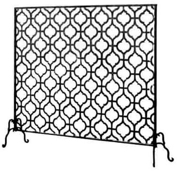 Funkenschutzgitter Vintage-Eisen-Kamin-Trennwand im europäischen Stil mit Mesh-Wohnzimmer-Kamin, Eisen-Kamin-Vorderzaun-Schirm Feuerschirm (Color : A, Size : 93cm)