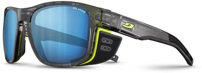 Julbo Unisex Shield M Sonnenbrille, Schwarz/Gelb (Yellow Fluo Capsule Ocean Master), M