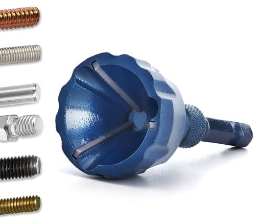 ROGAPER Deburring External Chamfer Tool, YG8 Carbide Blade, Deburring Drill Bit, Remove Burr Tools with Quick Release Shank, Repair Tools for Damaged Bolts Fits for 1/8- 3/4 (3mm-19mm)