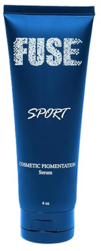 Fuse cosmétique Sérum de pigmentation - Lotion de soin pour micropigmentation du cuir chevelu - Anti-brillance - Toutes les phases d'une tête rasée - Fabriqué aux États-Unis - 4 oz (Sports)