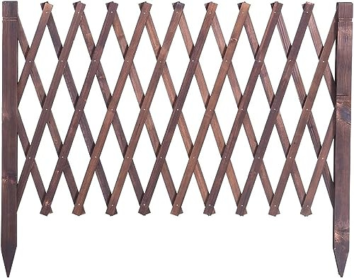 Clôture en Bois/clôture de Jardin extérieure/Garde-Corps télescopique/décoration de Grille/clôture pour Animaux de Compagnie/Porte de barrière/diviseur de pelouse de terrasse (200 * 90 cm)