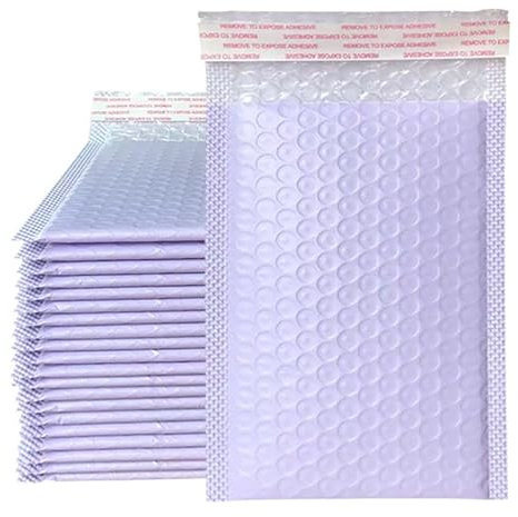 LuftpolsterumschläGe 50 Stück schwarze Luftpolstertaschen, gepolsterte Versandumschläge aus Poly for Verpackungen, selbstdichtende Versandtaschen, Luftpolsterfolie Versandtaschen Luftpolster(Color:Pur