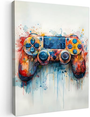 MuchoWow© Quadri Grandi Dimensioni Quadretti Da Parete Quadro Moderno | 50x70 cm - Camera Da Letto Stampa Foto Su Tela Soggiorno Con CorniceCamera dei bambini e dei ragazzi - Controller di gioco