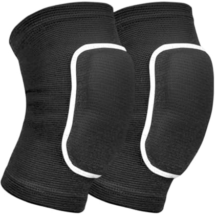 QEDBOJE 2pcs genouillères de Danse Ensemble de genouillères de Sport genouillères de Danse pour Enfants et Adultes pour la Danse genouillères élastiques Unisexes Le Football Le Jogging Le Yoga