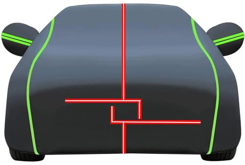 Hagelschutzplane Auto für Land Rov𝗲r Range Rover Evoque 2011-2024, Auto Abdeckplane, Autoabdeckung Outdoor, Autoplane Wasserdicht, Atmungsaktiv, Sonnen- und Astschutz gegen Regen(Black red)