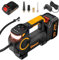 Towwoo Compressore a batteria con batteria da 21 V, 1500 mAh, portatile, con manometro digitale, senza fili, compressore d'aria elettrico per auto, moto, bicicletta, palloni sportivi