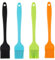 WeddHuis Pincel de Silicona de 4 Piezas para Barbacoa, Asar, Hornear y Cocinar (4 colores)