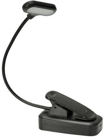 ValueLights | Magnetic Clip On LED Book Light, Flexible Reading Light Book Lamp, 3 Colour Temperature Modes Rechargeable Light for Tablet - Black | Novelty & Home Improvements Essential