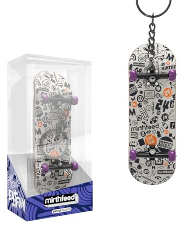 BIGH Fingerboard - Monopattino per dita in legno naturale d'acero - Fingerboard professionale - Patin Dito - Giocattolo regalo - Skate Dito - Patin Mano - Bianco
