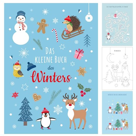 10x Winter Mitmachbücher für Kinder – Bastelbücher als Mitgebsel Kindergeburtstag – Geschenkidee für Mädchen und Jungen – Geburtstagsmitbringsel – Kindergeburtstag Geschenk Bastelbuch