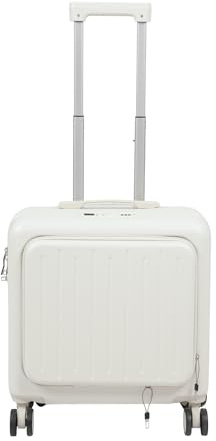 WINPANG Valise à roulettes avec serrure à combinaison - Port USB - Charge maximale : 30 kg - Idéale pour les voyages, les voyages d'affaires, les vacances - Blanc, Blanc., Valise à roulettes