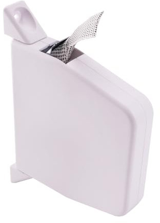 Pottwal Avvolgitore a nastro per tapparelle da 23 mm* 5m, avvolgitore a vite per tapparelle, avvolgitore a nastro montato in superficie, Colori della cintura tessuta nero e bianco