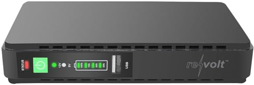 revolt Mini USV: Mini-UPS für unterbrechungsfreie Stromversorgung, 8.800 mAh, USB/DC (Kleine USV, für Router, 5V)