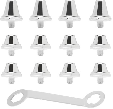 13 Pcs Fussball Schraubstollen Kompatibel mit Nike mit Stollenschlüssel Schraubstollen, 2 Größen Aluminium-Ersatzstollen für Fußballschuhe für Optimales Stollentraining und Rugby, 11mm, 13mm