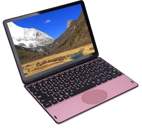 Plyisty Laptop Convertible de 11 Pulgadas HD Touchspen Laptop 360 ° Flip para Trabajo y Aleación de Aluminio de Entretenimiento (Oro Rosa)
