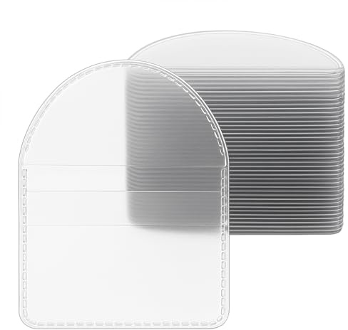 Clear PVC Coin Holders 5.5x5.2cm with Half Round Flap Transparent Coin Sleeves Coin Protector Pockets for Colletors Rare Coins, Commemorative Coins, Tokens, Medals, Stamps (100 Packs)