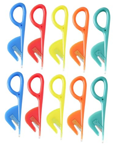 STOBAZA 10 Pièces Couteaux à Intestin Acier Inoxydable pour Volaille Outils de Découpe pour et Professionnelle Accessoires de Coupe Polyvalents Couleurs Aléatoires