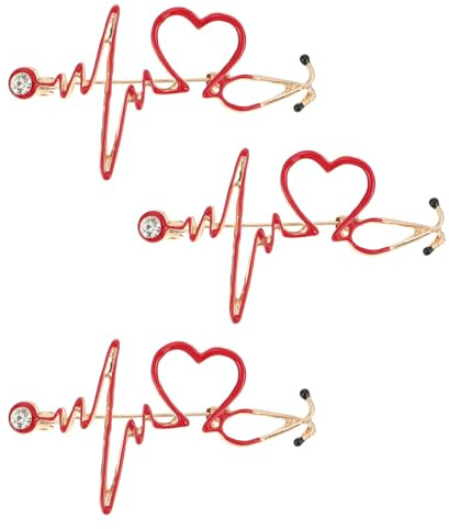 VALICLUD Kreative Medizinische Broschen nicht Rostend und Langlebig 3 Stück mit Design aus Zinklegierung für Krankenschwestern und Ärzte im Krankenhausalltag