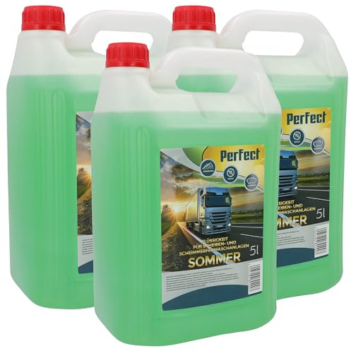 Scheibenreiniger Sommer 5L gebrauchsfertig mit Apfelduft Klare Sicht Insekten (3, 5 Liter)