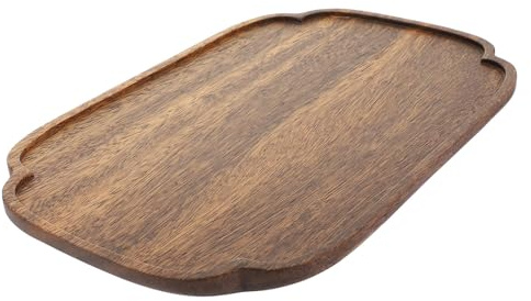 FIXOSHEE Plateau de Service Bois Rectangulaire Noyer Amérique du Sud Plateau Assiette Alimentaire pour Fruits Design Simple et Robuste pour Présentation et Décoration