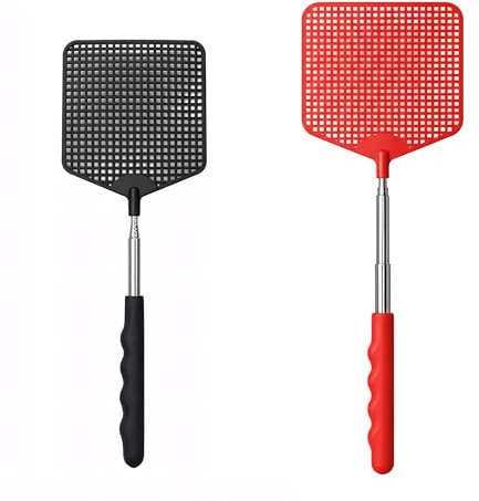 2 Stück Fliegenklatsche Ausziehbar, Fliegenklatschen Mit Rutschfestem Griff, Fliegenklatsche Groß, Fly Swatter, Mückenklatsche, Fliegen Klatsche Fliegen, Mücken und Schädlinge fangen
