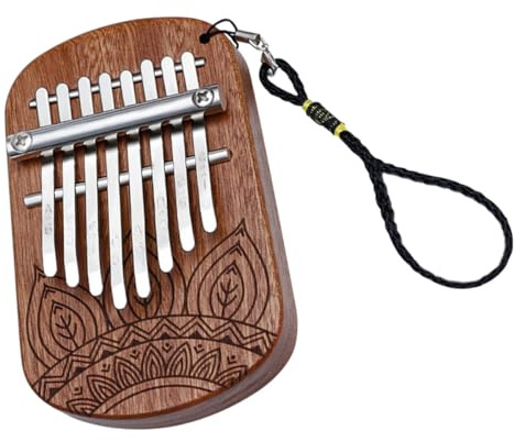 SECFOU Kalimba Daumenklavier mit 8 Tasten Einfach zu Bedienen Fördert Koordination Kompaktes Musikinstrument für Anfänger und Musikspielzeug