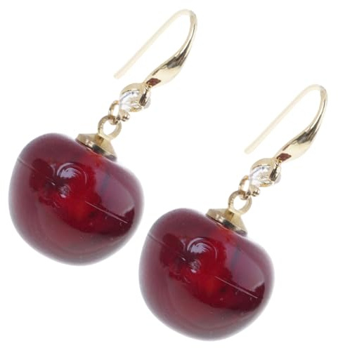 Boucles d ' oreilles pendantes cerises, accessoire de mode, boucles d ' oreilles multifonctions en forme de cerises, texture en résine pour fête, décontracté, accessoires de date