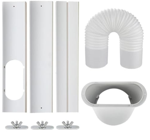 Adaptador Tubo Aire Acondicionado Portatil Adaptador de ventana aire acondicionado portátil plástico, conector tubo y manguera escape, sello, fácil usar