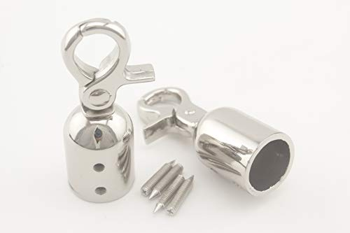 Zink Legierung Endkappen Seil Ende Karabinerhaken Endkappen GAP Kordel Stopper mit Haken für Barriere Seil Seil und Kordel seilbeschlägen 1.4cm