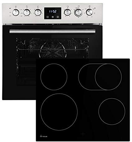 Conjunto: 60cm Horno electrico empotrable EH6309ED + 59,5cm Placa vitrocermica EM5901RL / Parrilla/Aire circulante/Extracciones telescópicas/Temporizador automático / SET6309ED