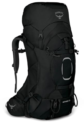 Osprey Aether Herren-Trekkingrucksack, 55L Small/Medium, Black
