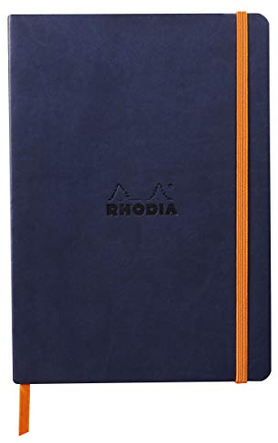 Rhodia 117378C Notizbuch Rhodiarama 80 Blatt liniert elfenbein 90g Marine