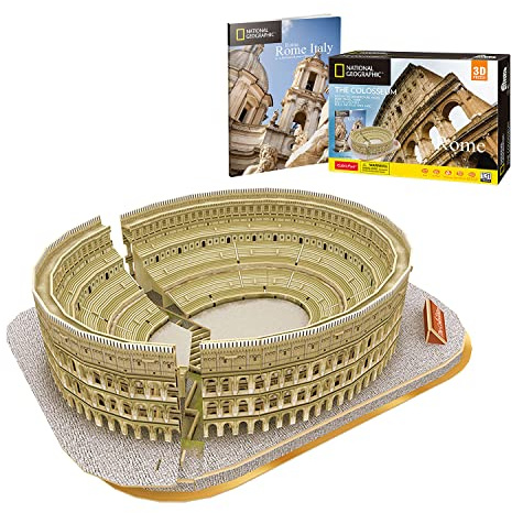 National Geographic - Puzzle 3d Colosseo | Modellini Da Costruire | Puzzle 3d Bambini +8 Anni | Puzzle 3d Adulti | Costruzioni Per Bambini | 131 Pezzi
