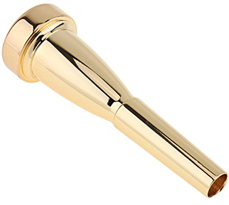 MuzcYM 3C Gold Plated Metal Trumpet Mouthpiece Bullet Shape Fit for Yamaha Bach Conn and King Trumpet