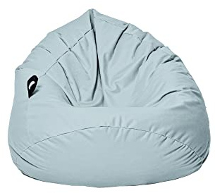 MILLINDABAG Kastanie Tropfenform Sitzsack für Kinder Jugendliche und Erwachsene Beanbag Kissen Indoor & Outdoor Gaminggeignet bereits gefüllt Sitzkissen Bodenkissen (Grau, XXL-Durchmesser 88 cm)