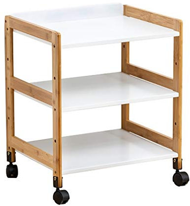 Beistelltische, Beistelltisch, Couchtisch/Snack/Aufbewahrungstisch mit Rollen für Wohnzimmer, Schlafzimmer, Balkon