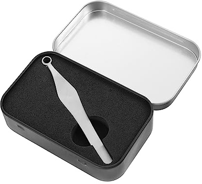 Beavorty Recortador De Vello Nasal De Cabeza Redonda Pinza Para Vello Nasal De Acero Inoxidable La Ducha o Baño