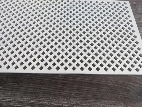 laserkris Dekoratives Abschirmgitter für Heizkörper, perforiert, 6 mm MDF-Platte (verschiedene Größen), D5-Muster (weiß grundiert, 620 x 600 mm)