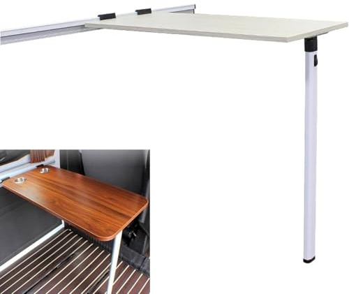 NIKSHI RV-Klapptischbein mit Gleitschiene für Wohnmobile, Wohnwagen, Reisen, Tragbar Verstellbare Tischhalterung aus Verdickter Aluminiumlegierung,(ohne Tabelle), Tischbeine+50cm Dia