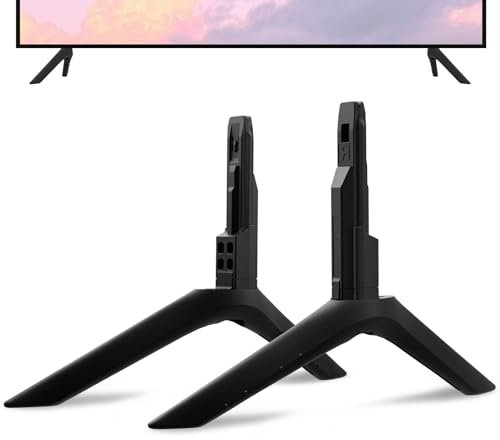 Base per supporto TV Samsung per Samsung UN65TU8000FXZA UN65TU8100FXZA UN65TU8200FXZA UN65TU8200FXZA non universale Piedini piedistallo per TV Samsung, senza viti, nero