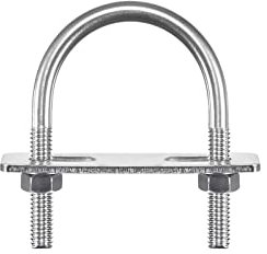 ZoRHac Rohrschelle, Stangenklemme, runde U-Bolzen, 3 Sätze 20 mm (0,79 Zoll) Innenbreite 36 mm Länge M6 304 Edelstahl U-Klemmbolzen mit Muttern und Platten,(M8x44mmx69mm)