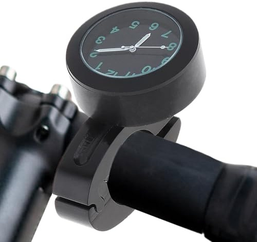 Uhr Zur Lenkermontage – Uhr Zur Motorrad-Lenkermontage, Metalluhr Mit Zeitmessung | wasserdichte Und Stoßfeste Kompakte Fahrradhalterungsuhr, Fahrrad-Zeitnehmer-Halterungs-Klemmuhr Für Das Fahrrad