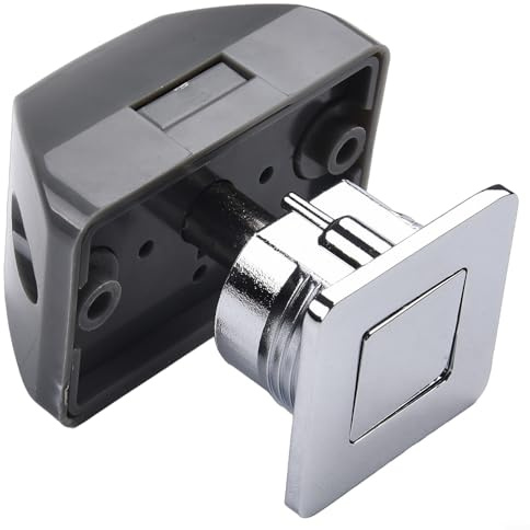 Botón de cierre de aleación de zinc para puerta de armario de autocaravana, caravana, armario, cromo negro, accesorios de muebles (cromo)